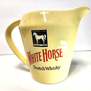White Horse Scotch Whisky Pub Jug Yellow Wade Pottery